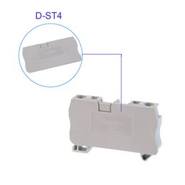 1-stuk D-ST4-eindbedekking voor ST4 en PT4 DIN Rail Terminal Blocks Eind Cover Plaat