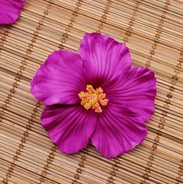 1 stuk fuchsia hibiscus bloemen Hawaii feest zomerfeest diy decoraties kunstmatige bloemen hula meisjes zijn voorkeur aan haardecoratie bloem