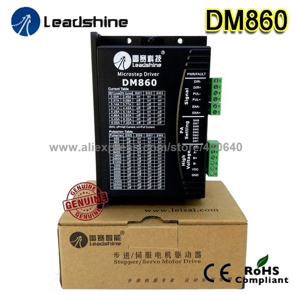 1 pièce authentique Leadshine Dm860 2 phases 32 bits Dsp Digital Stepper Drive de 20 à 80 Vdc tension et 2.4 - 7.2a courant de sortie