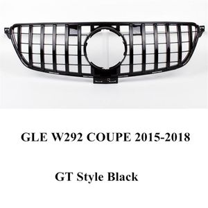 Grilles de calandre de course avant noires de Style GT 1 pièce pour GLE W292 coupé ABS maille de rein argenté Grille225B