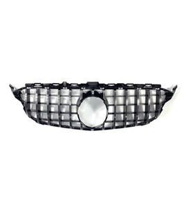 1 pièce de haute qualité ABS Car of Grilles For pour Benz C Classe W205 Silver Air Air Adke Grille GT Style9373148