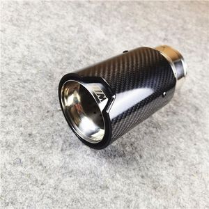 1 stuk Auto Uitlaat Enkele Uitlaat Uitlaat Voor M2 M3 M4 OUT 92 MM Glossy Carbon Fiber Met M Logo