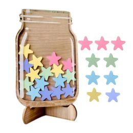 1 Piece-Kids Récompense Jar avec Jar de récompense en classe étoile avec 25pcs Tokens Chore Chore Cadeaux pour les enfants cadeau d'anniversaire pour enfants
