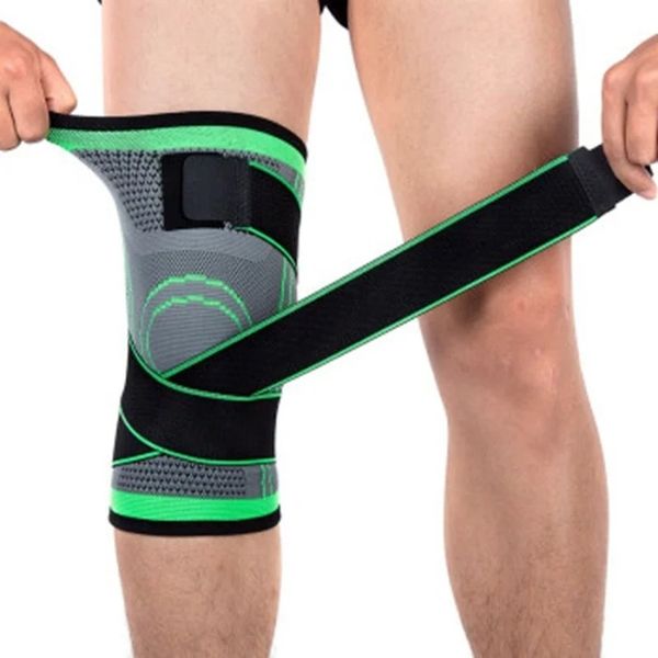 1 pieza Mumian 3D Fitness Presurizado Running Cycling Allada Soporte de rodilla Brazes Elásticos Nylon Sports Compression Pad manga