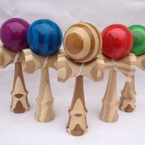 1 pièce professionnelle bambou PU peinture en bois Kendama balles habile Jumbo Kendama extérieur jongler jeu balles jouets pour cadeaux 240105