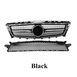 1 pièce Grilles de voiture noires de Style diamant de qualité supérieure pour B-ENZ CLK CLASS W218 ABS calandre avant argentée