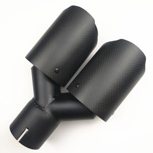 Een stuk voor Akrapovic Full Matte Black Uitlaatdemperpijpen Universeel Dual Car Back Tips-systeem