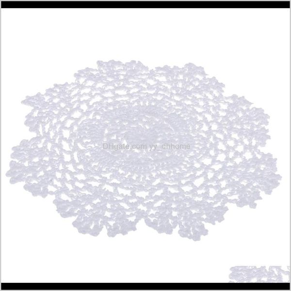 1 morceau blanc fait à la main au crochet en coton en dentelle en dentelle coiffure coaster posemats do dies pour la maison de cuisine décoration 20cm 30cm qlpzr arts et artisanat bjvuh