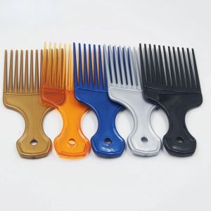 1 morceau de dents larges de dents Brush pick peigt Fork Hair Hair Insert Hair Pick Peigt Plastic Gear Peigne pour les outils de coiffage afro bouclé