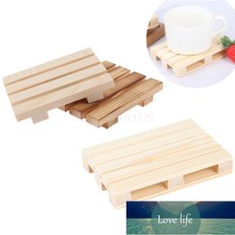 1 stuk houten kleine lade mini pallet drank onderzetters isolatie pad cup coaster pot houder mat zeep houder fabriek prijs expert ontwerp kwaliteit Nieuwste stijl