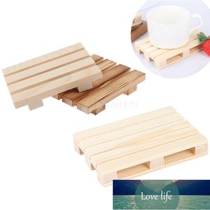 1 pieza Bandeja pequeña de madera Mini palé Posavasos para bebidas Almohadilla de aislamiento Posavasos para tazas Soporte para ollas Estera Soporte para jabones Precio de fábrica diseño experto Calidad Último estilo