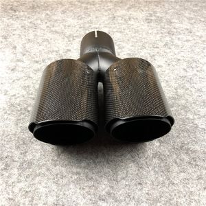 1 pieza Y modelo mate negro Akrapovic tubo de escape piezas de automóviles de acero inoxidable tubo de escape de coche punta de silenciador doble de fibra de carbono