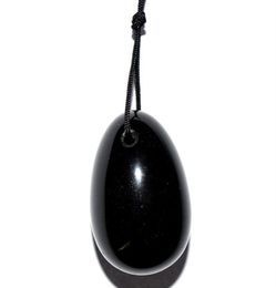 1 pièce 30 20mm obsidienne jade cristal pierre précieuse oeuf plancher pelvien Muscle Vaginal Ben Wa yoni oeuf pour Kegel exercice257i9116559
