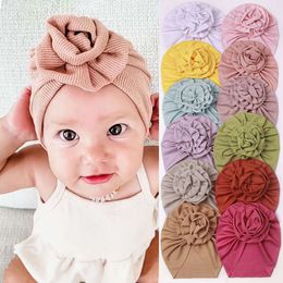 1 morceaux enfants chapeau bébé enfants fleur capuchon de nouveau-nés filles photographie printemps automne modis beanie turban pouf accessoires l2405