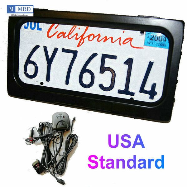 1 plaque/ensemble US cache-obturateur cache électrique furtif unique plaque d'immatriculation cadre Kit à distance DHL/Fedex/UPS