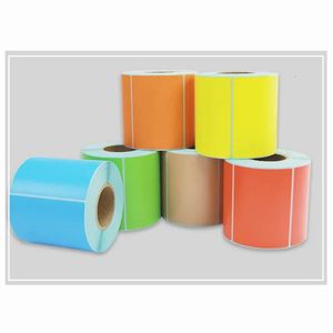 1 rouleau 1 couleur autocollant thermique 40*30 20 50 60 70 80 100 papier adhésif pour imprimante d'étiquettes de codes à barres 240229