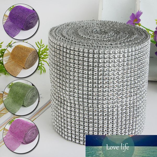 1 rouleau 24 rangées or argent cristal diamant maille strass ruban pour anniversaire mariage bricolage décoration gâteau emballage cristal Tulle