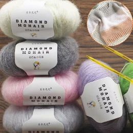 1 rol gehaakte diamant mohair breien handgemaakte huidvriendelijke babyvriendelijke babywol garen angola pluche mohair garen handbreien benodigdheden