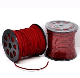 1 roll95m 25 mm15 mm tissu de mode Velvet Cuir Corde en cuir Premium Collier en daim