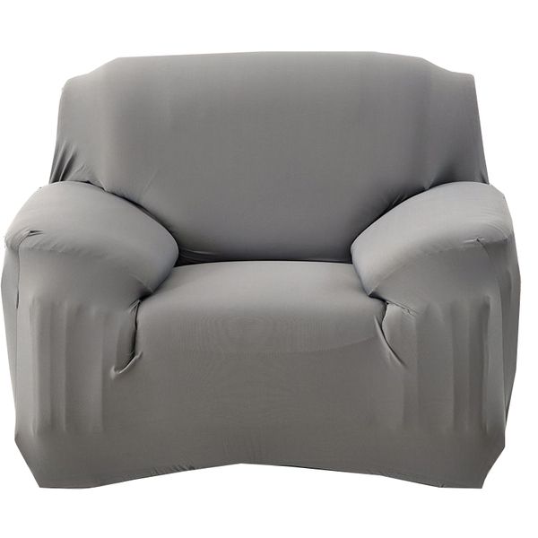 Cubierta de sofá de 1 asiento Solid Color Stretch Fabin Couch Couch para sala de estar Sectional Skintee Slipcovers