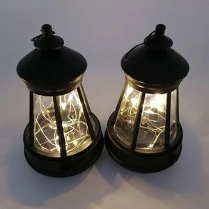 1 Juego de 2 estilos 2V 40MA Luz colgante solar LED de alta calidad Linterna retro Jardín Patio Lámpara decorativa para exteriores Hogar 240108