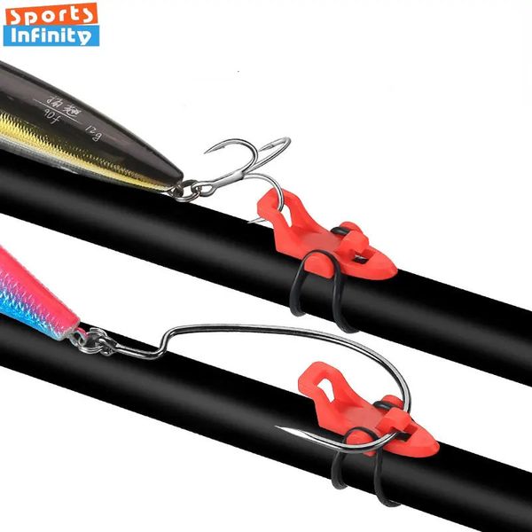 1 Ensemble 3 Anneaux de caoutchouc Fishing Jig Hook Keeper Lere Holder Protector for Rod Fixed Bait Tools Pocket Accessories Pocket 240515
