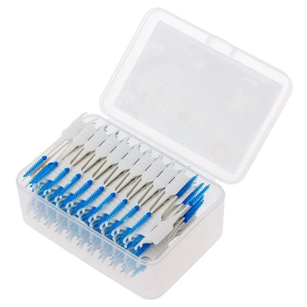 1 set 40/120/160pcs doble higiene de higiene dental silicona interdental pincel palpillo de dientes Nuevas ventas en caliente