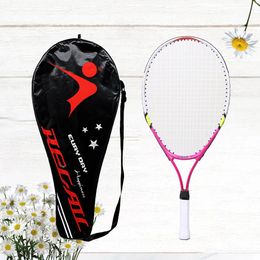 1 ensemble de raquette de Tennis en alliage avec sac, jeu de sport pour parents et enfants, jouets pour enfants adolescents jouant en plein air rouge 240401