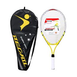 1 Set Alloy Tennis Racket With Bag Parentchild Sports Game Toys For Children Tieners spelen Outdoor Yellow Beach 240401