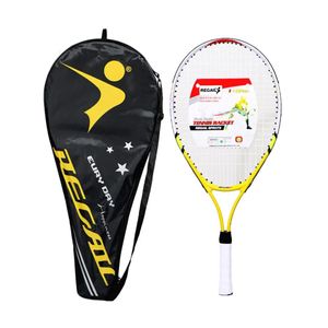 1 Racket de tennis en alliage avec sac Parentchild Sports Game Toys for Children Teenagers jouant à l'extérieur Yellow Beach 240401