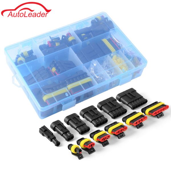 Freeshipping 1 Set AMP Kit 1/2/3/4/5/6 Pin Hembra Macho Impermeable Coche Cable eléctrico Cable Conector automotriz Terminal de enchufe de coche