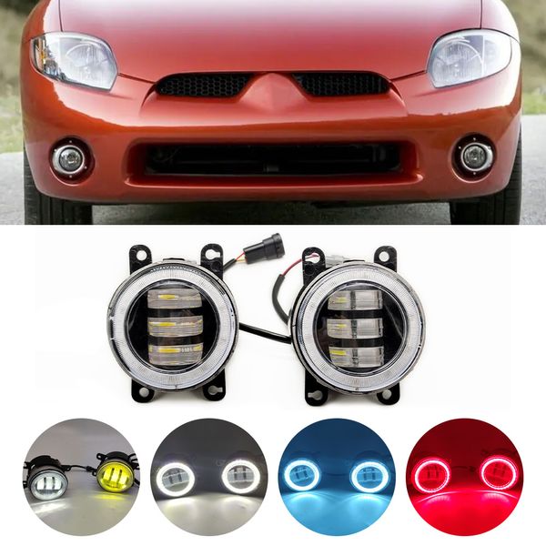 1 ensemble de phares antibrouillard Angel Eye pour Mitsubishi Eclipse 2006 – 2012, lentille LED pour voiture, feu de jour DRL 12V