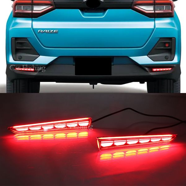 1 Juego de luces antiniebla traseras LED de iluminación automática para Toyota Raize 19-22 Tanto-luz de freno personalizada lámpara de decoración de parachoques trasero