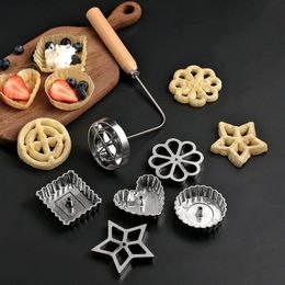 1 ensemble de moules de cuisson, ensemble de moules à gaufres et à biscuits avec poignée détachable en alliage d'aluminium de qualité alimentaire, accessoires de cuisson 240311