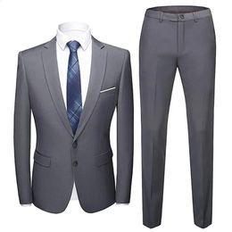 1 Set Blazer Pantalon Collier Long Slim Fit Two Butter Butter Formel Formed Banquet Prom 240326