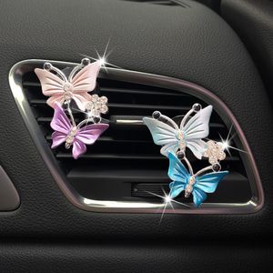 1 ensemble voiture parfum désodorisant papillon ornements voiture-style climatiseur sortie Clip parfum Auto intérieur accessoires