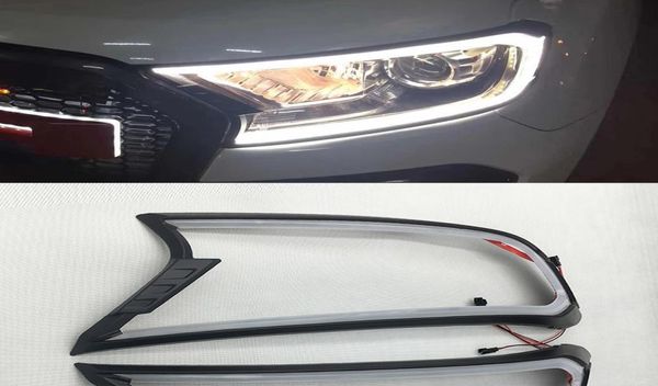 1 Juego de luz de circulación diurna LED DRL para Ford rangerEverest 2015 2016 2017 2018 2019 luz frontal de coche cubierta de faro 2837729