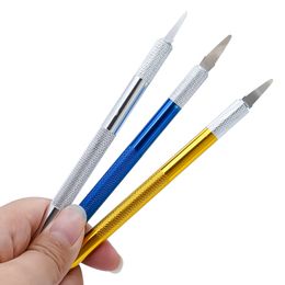 1 Set tandheelkundige scalpelbladen en handvat beeldhouwkunst gips mes trimmer voor dermaplaning doe -het -zelf snij reparatie tandartsgereedschap