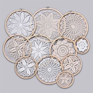 1 Set DIY Large Duy Lace Dream Catcher Set Bruiloft Achtergrond Kamer Decoration Dreamcatcher Attape Reve 220407