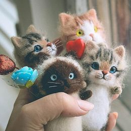 1 ensemble Kits chaton de chat en feutre de laine bricolage