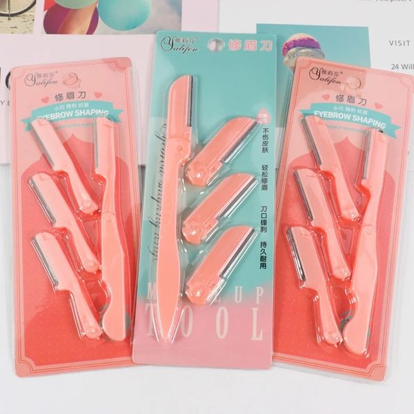 1 set Shaper cejas rosa rosa facial cejas de cejas para mujeres arreglando la barra de rasuradores de barandilla segura para cabello facial removoloras de cabello facial removedor de cabello