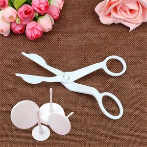 1 Set Flower Ciseaux Gâteau Fleur Nail Splastic Piping Piping Nails Confisery Nails Ice Cream Decorating Baking Tool DIY PATTRY GRACKETFOR PASTING BRACKET CAKE FLOR