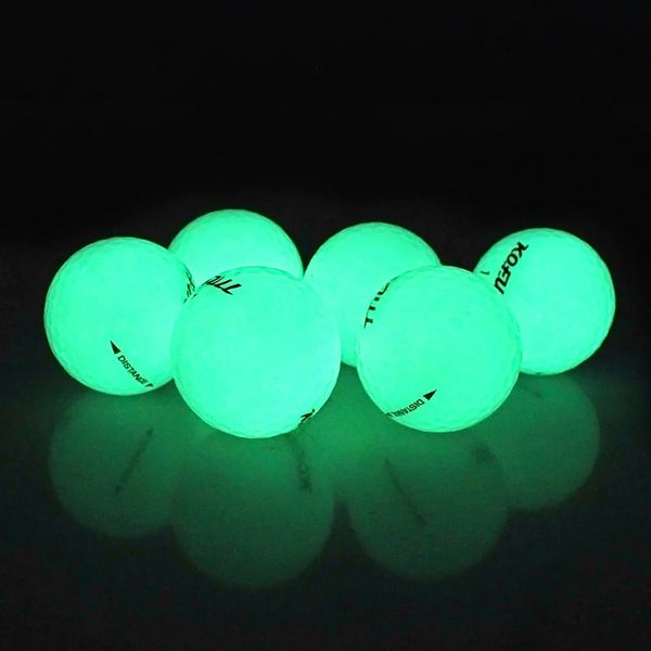 1 ensemble de veilleuses lumineuses fluorescentes, balles de Golf LED qui brillent dans la nuit, 240110