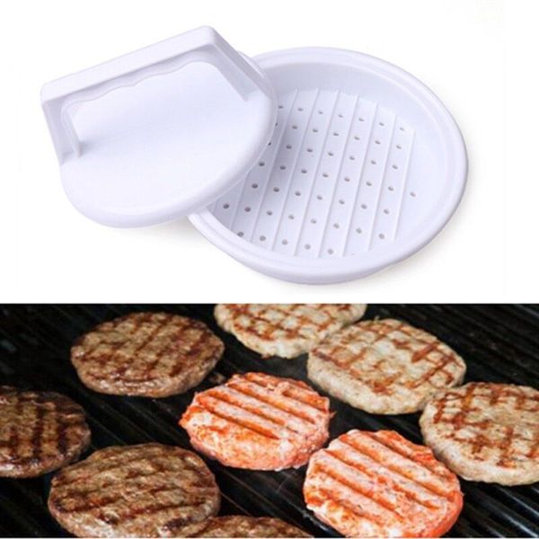 1 ensemble de presse à viande de Hamburger de forme ronde en plastique de qualité alimentaire Hamburger viande de boeuf Grill presse à Burger fabricant de galettes moule outil de cuisine