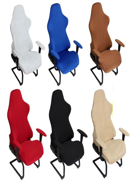 1 Set Gaming Chair Cover Spandex Office Couvre de chaise de bureau élastique Couvertures de siège de fauteuil pour chaises informatiques Housse Housse de Chaise 24334716
