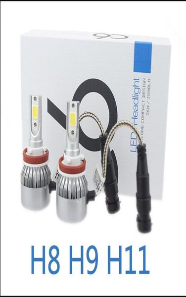 1 Set H8 H9 H11 72W 7600LM COB COB C6 LED FEARL 36W 3800LM BULB DEL LED LED BULB6507952