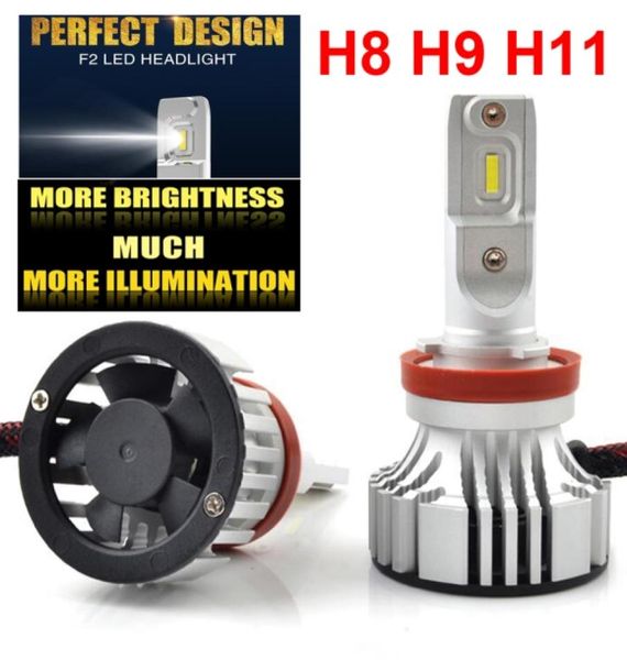 1 SET H8 H9 H11 H16 F2 Kit de phare LED 72W 12000lm WDRIVER CHIPS TURBO venti