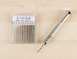 1 set sieradengereedschap Mini -boor met 0830 mm boorschroef handheld voor epoxyhars sieraden maken diy houten ambacht handgemaakte gereedschappen5174547