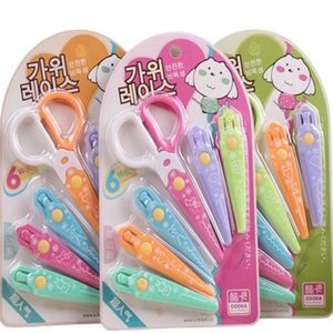 1 Set Kawaii Plastic Scissors For Paper Cutter Scrapbooking Kids Office School Supplies Korean Stationery