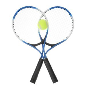 1 Set Kids Tennis Racket Metal Badminton Racquet avec un jeu de sports éducatifs pour enfants Parent pour Outdoor Beach Black 240401